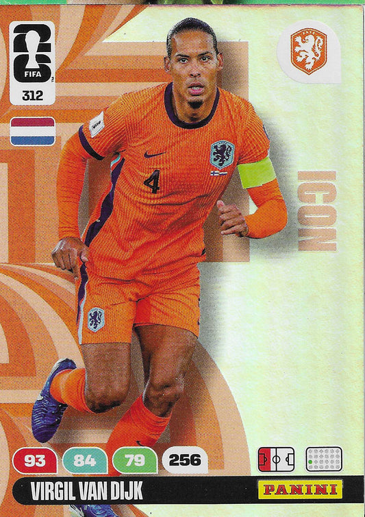 Virgil Van Dijk Icon (312)  - Adrenalyn XL World Cup 2026