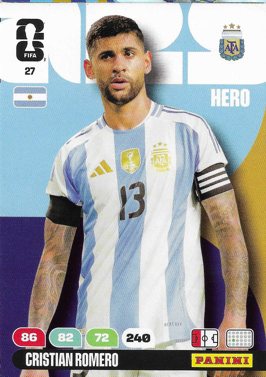 Cristian Romero Básica (27)  - Adrenalyn XL World Cup 2026