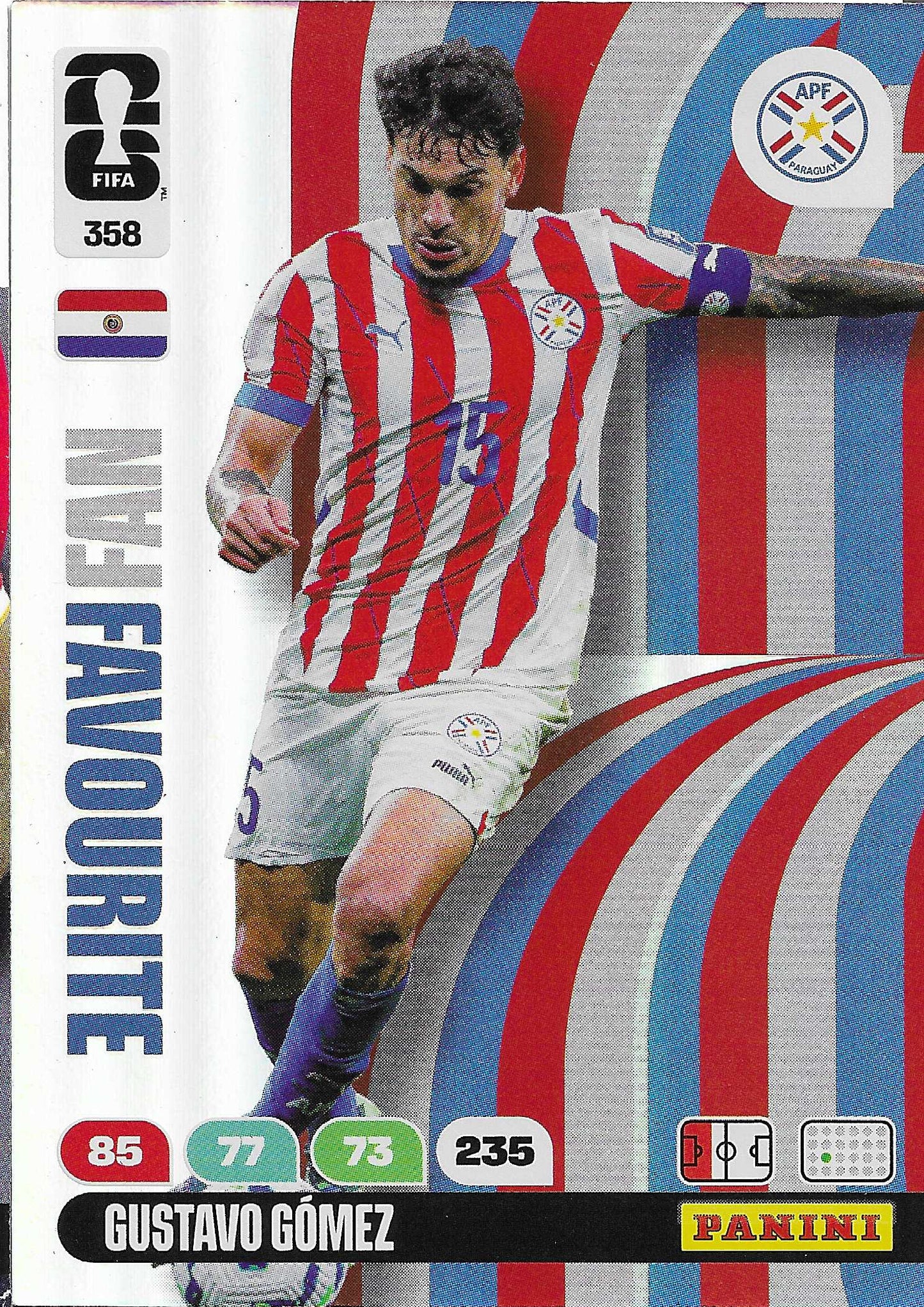 Gustavo Gómez Fan Favorite (358)  - Adrenalyn XL World Cup 2026