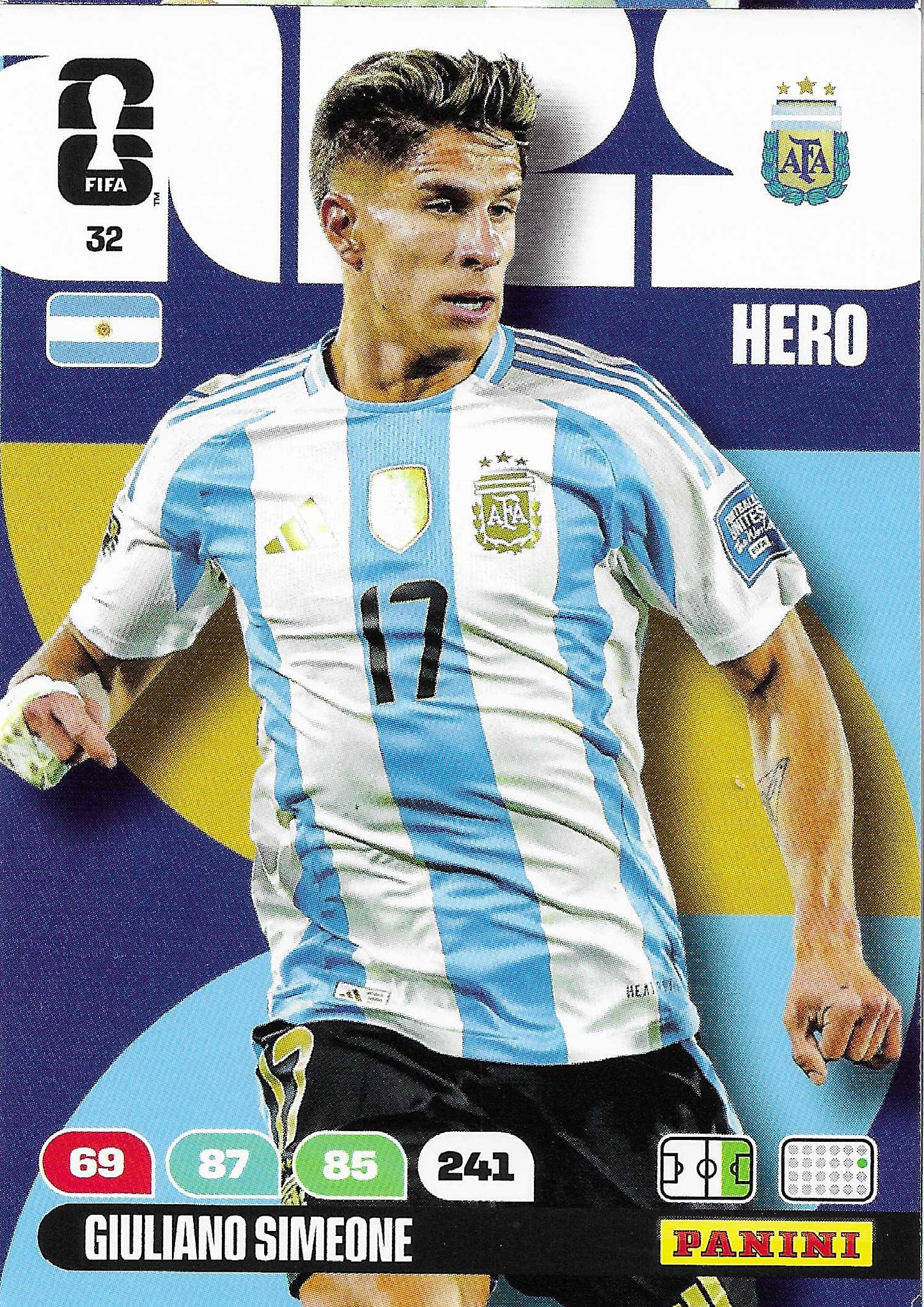 Giuliano Simeone Básica (32)  - Adrenalyn XL World Cup 2026