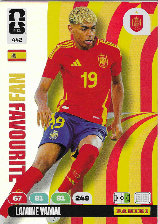Lamine Yamal Fan Favorite (442)  - Adrenalyn XL World Cup 2026