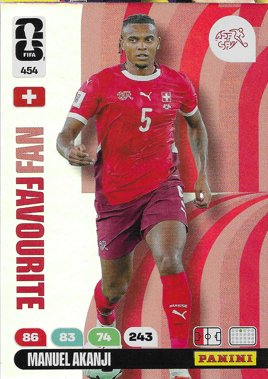 Manuel Akanji Fan Favorite (454)  - Adrenalyn XL World Cup 2026