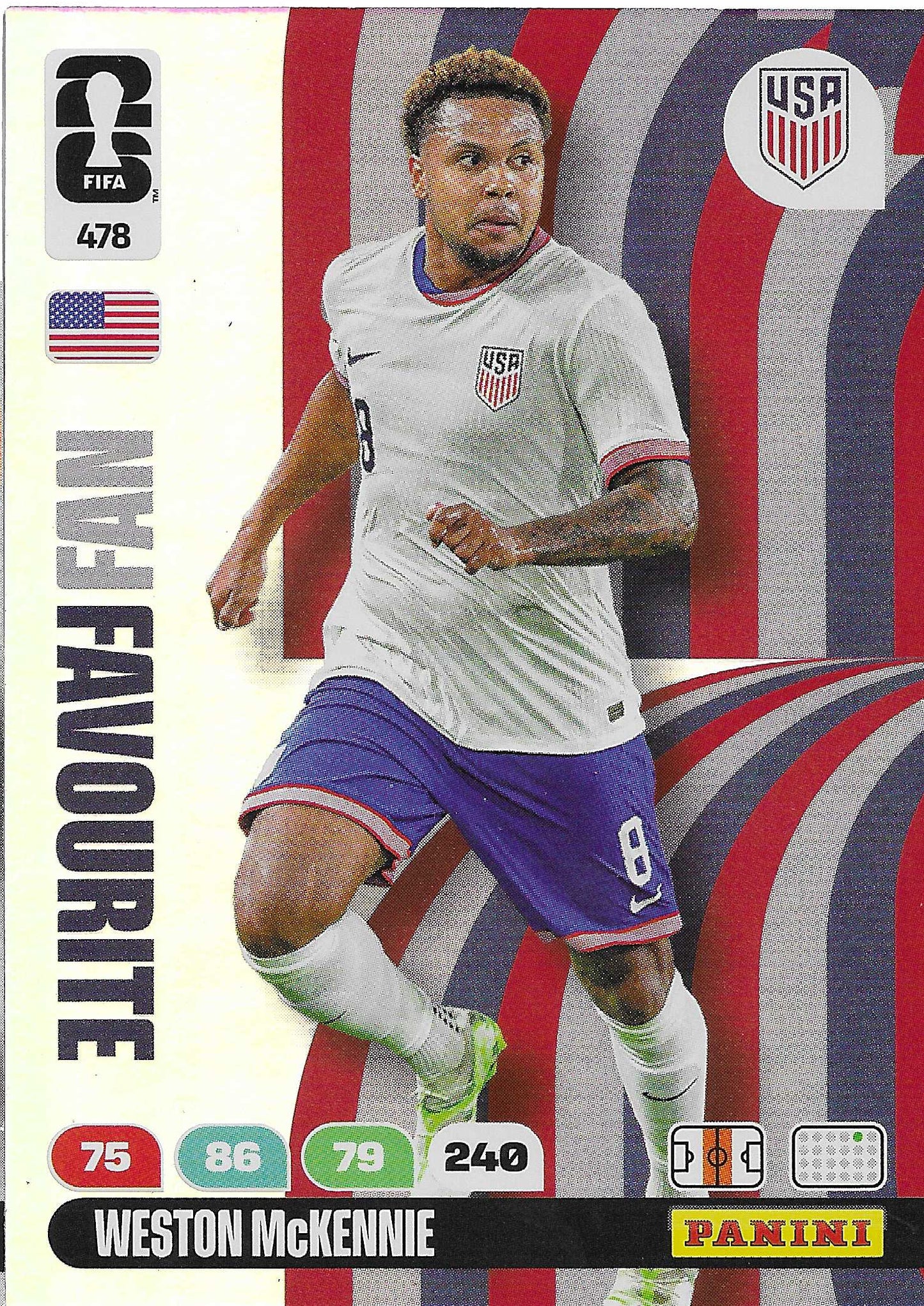 Weston Mckennie Fan Favorite (478)  - Adrenalyn XL World Cup 2026