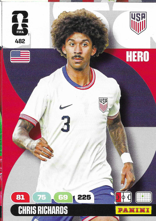 Chris Richards Básica (482)  - Adrenalyn XL World Cup 2026