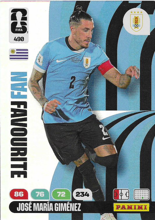José María Giménez Fan Favorite (490)  - Adrenalyn XL World Cup 2026
