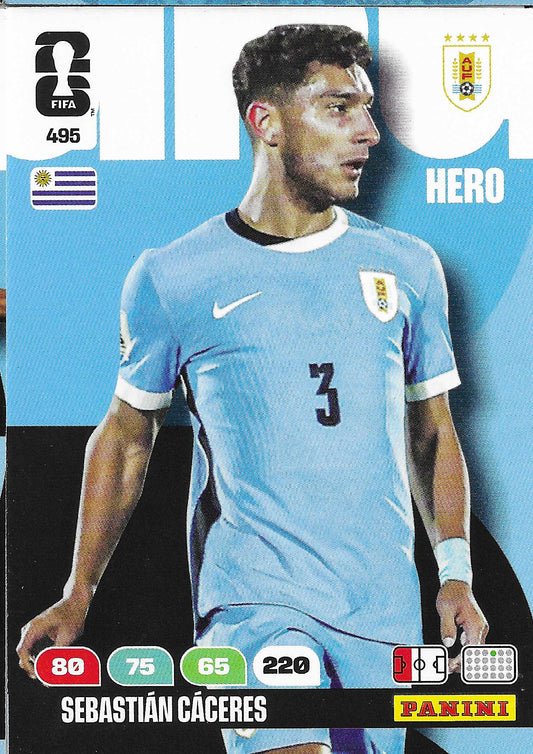 Sebastián Cáceres Básica (495)  - Adrenalyn XL World Cup 2026