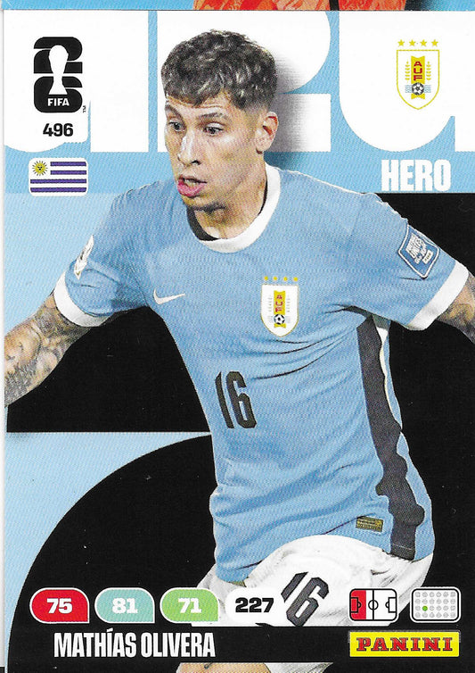 Mathías Olivera Básica (496)  - Adrenalyn XL World Cup 2026