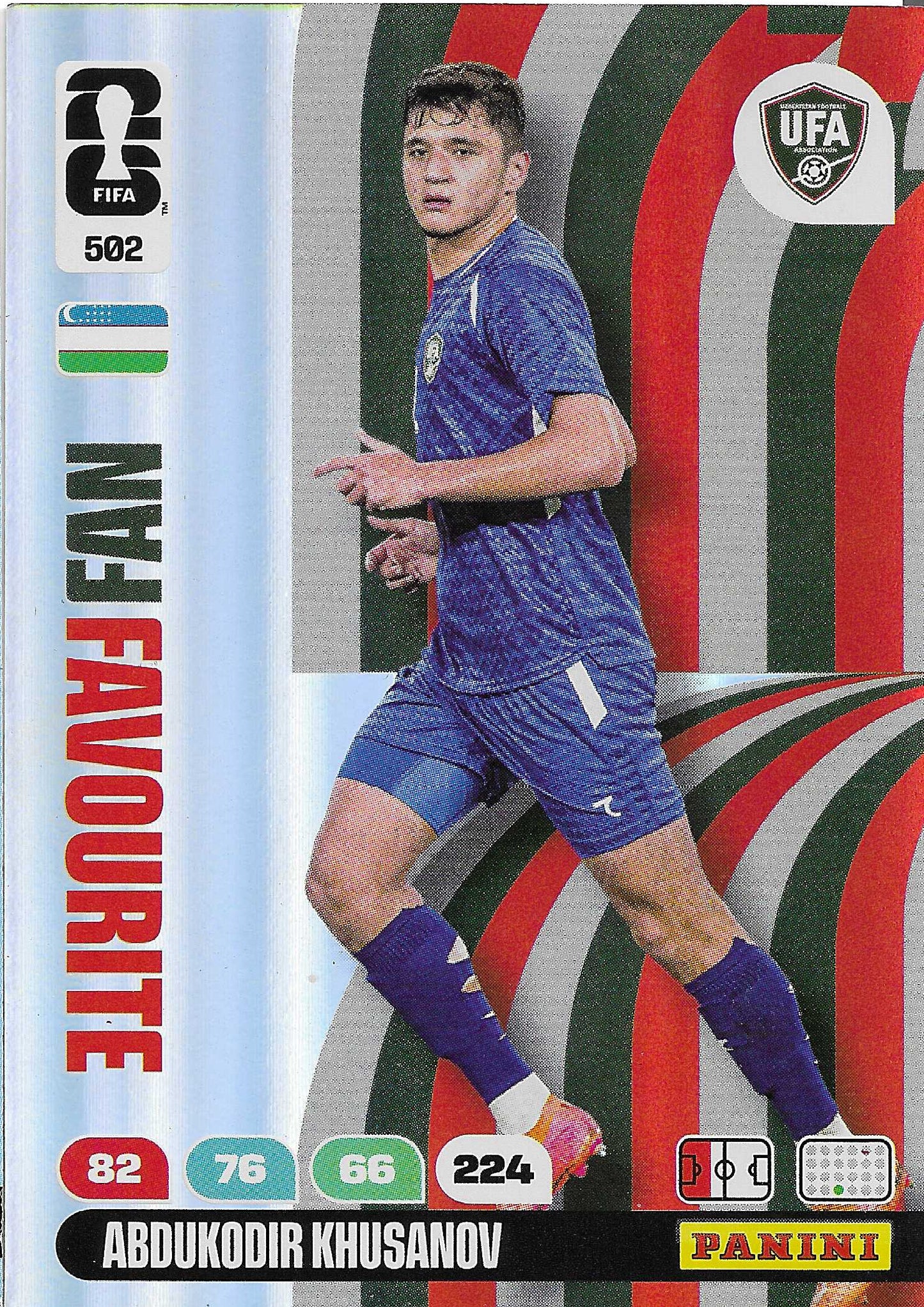 Abdukodir Khusanov Fan Favorite (502)  - Adrenalyn XL World Cup 2026