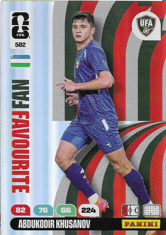 Abdukodir Khusanov Fan Favorite (502)  - Adrenalyn XL World Cup 2026