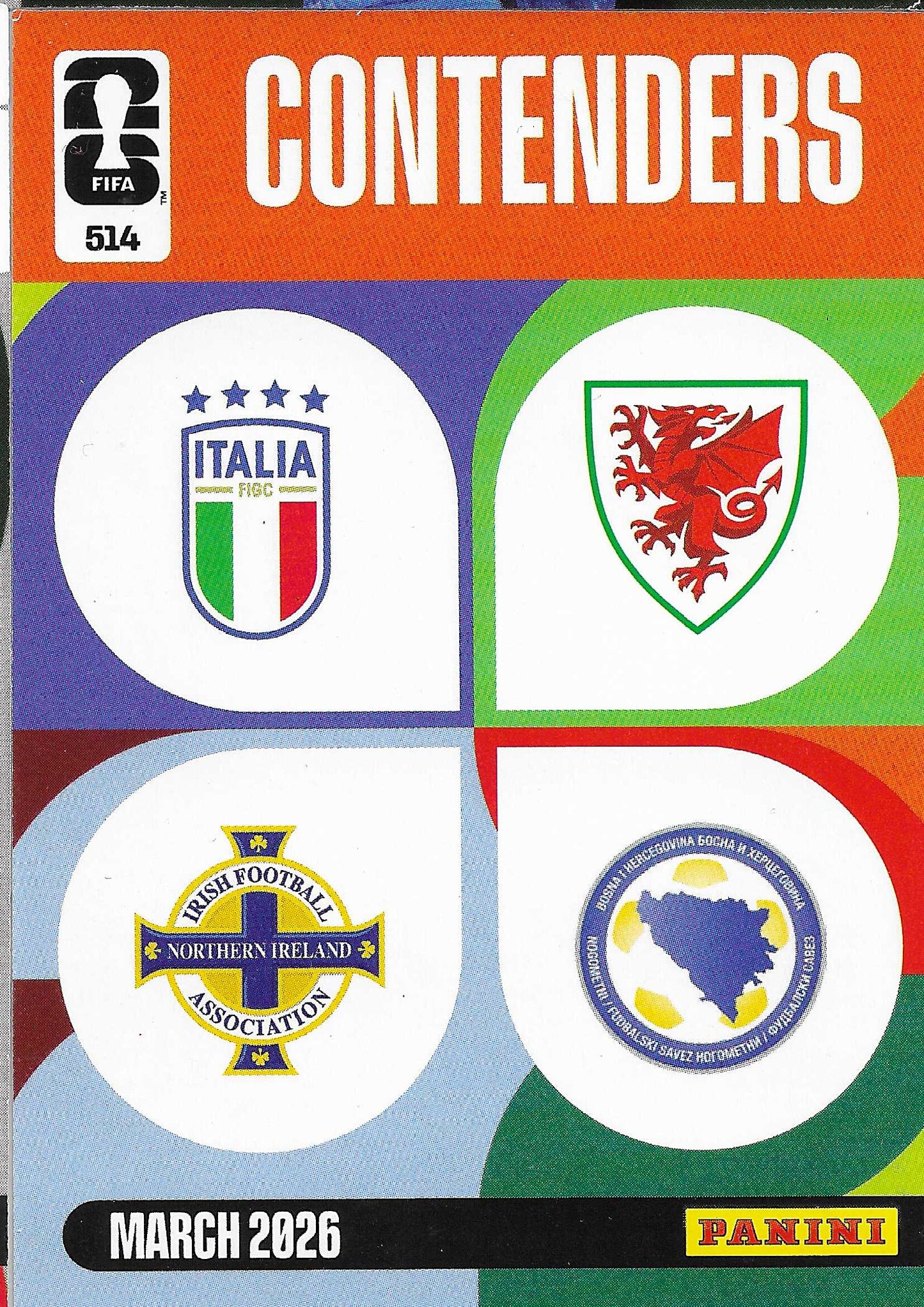 ITA - NIR / WAL - BIH Contenders (514)  - Adrenalyn XL World Cup 2026