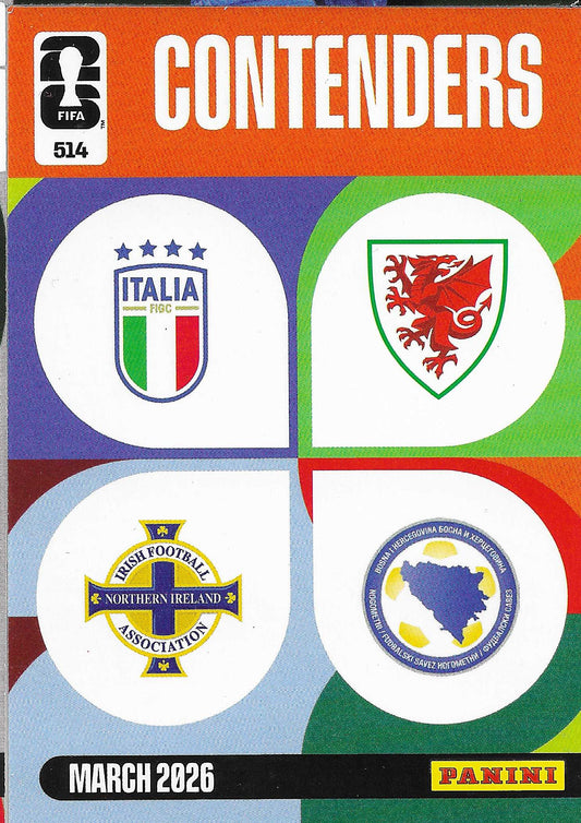 ITA - NIR / WAL - BIH Contenders (514)  - Adrenalyn XL World Cup 2026