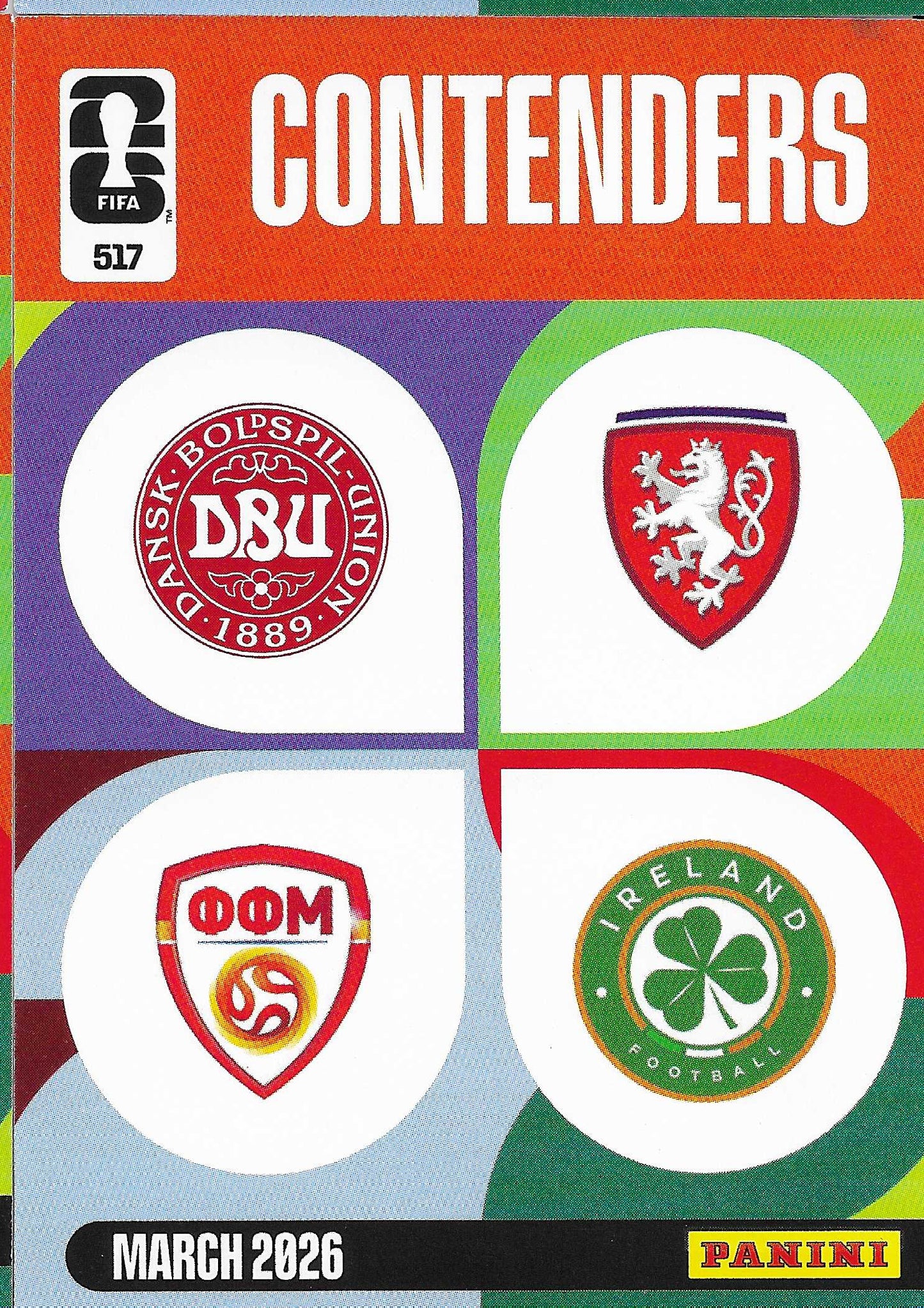 DEN - MKD / CZE - IRL Contenders (517)  - Adrenalyn XL World Cup 2026