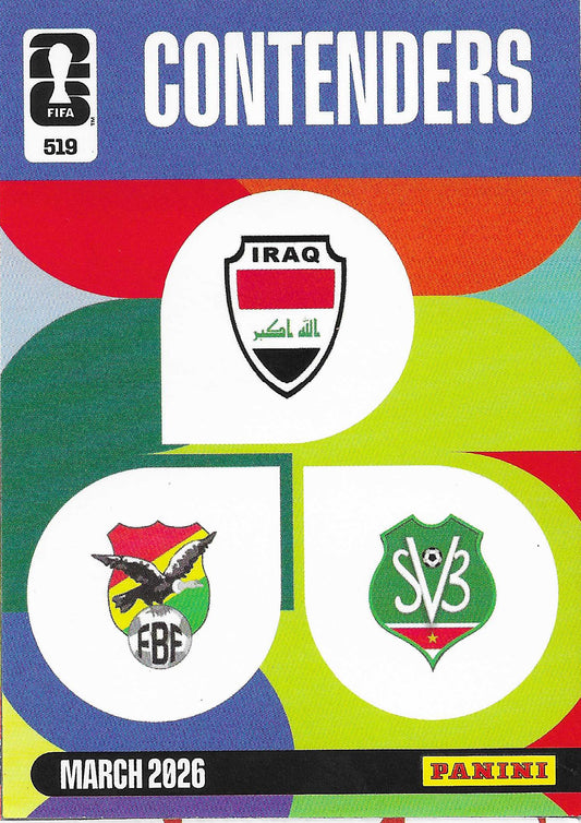 SUR - BOL / IRQ Contenders (519)  - Adrenalyn XL World Cup 2026