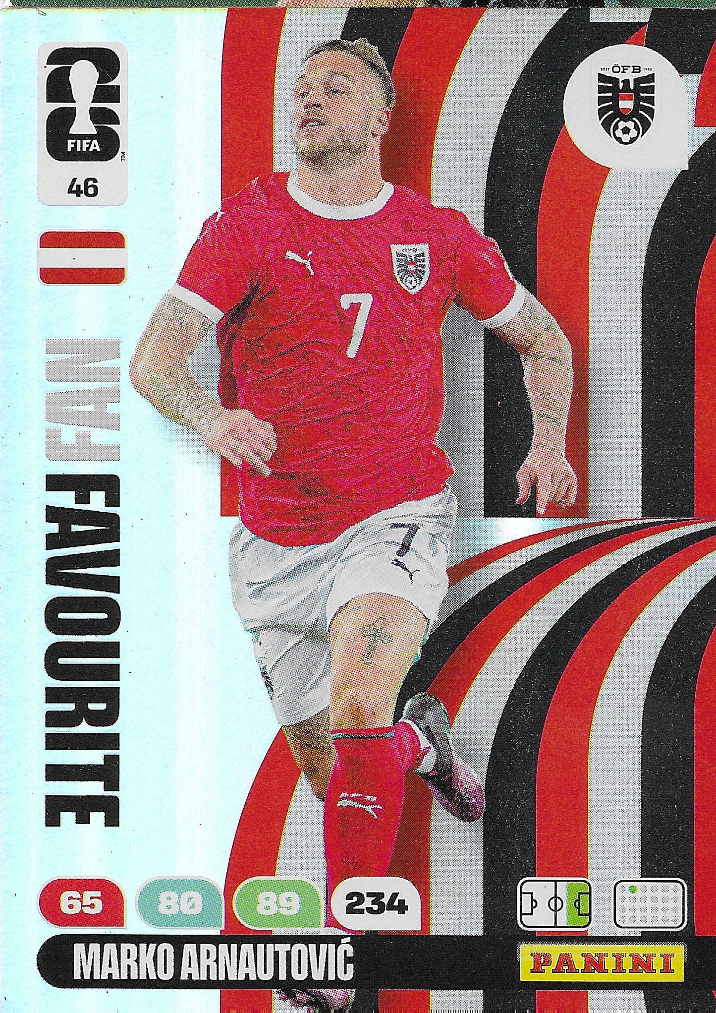 Marko Arnautovic Fan Favorite (46)  - Adrenalyn XL World Cup 2026