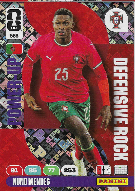 Nuno Mendes Defensive Rocks (566)  - Adrenalyn XL World Cup 2026