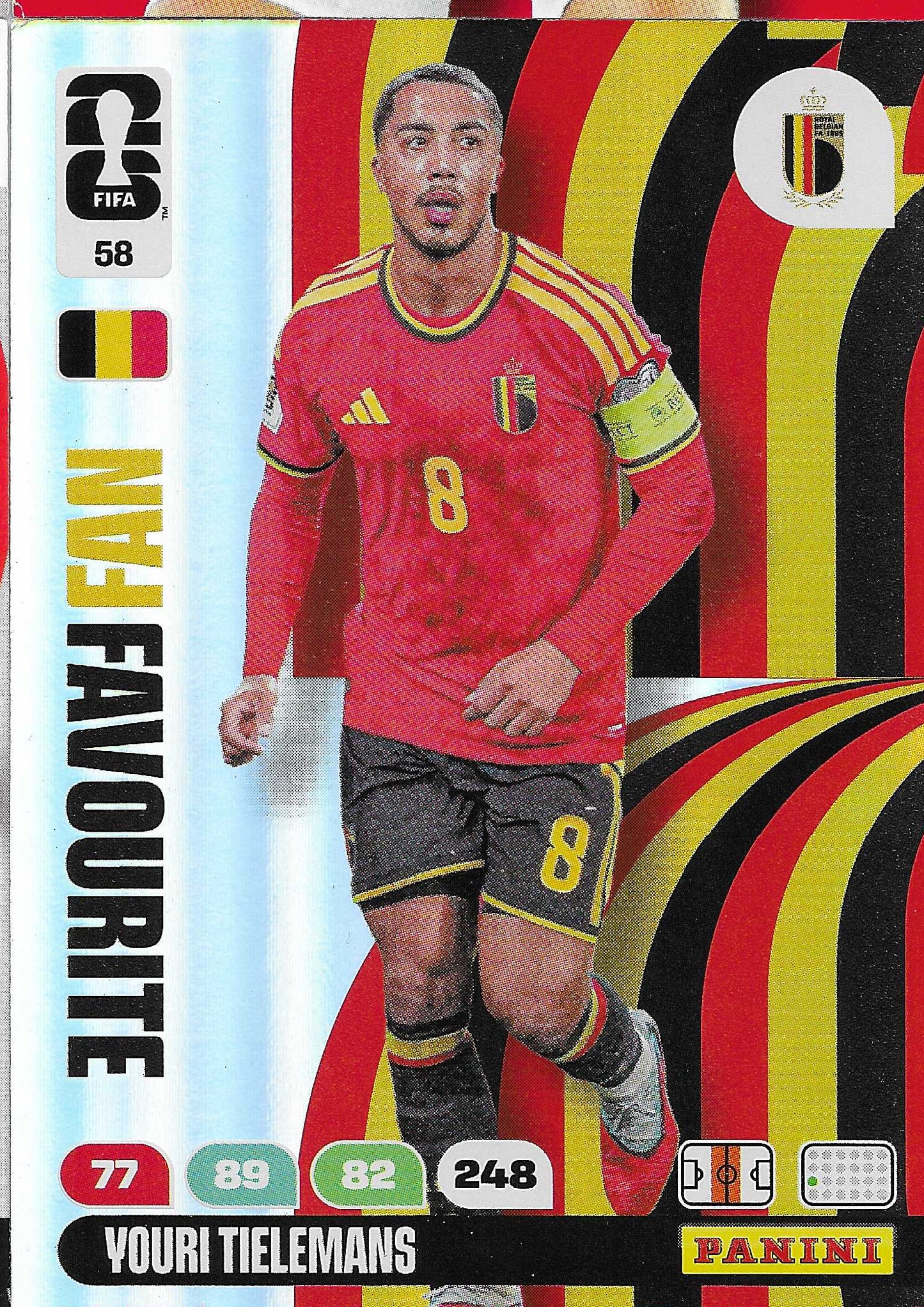 Youri Tielemans Fan Favorite (58)  - Adrenalyn XL World Cup 2026