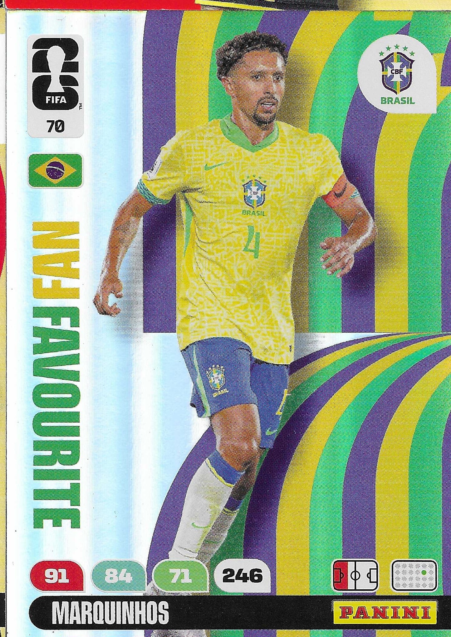 Marquinhos Fan Favorite (70)  - Adrenalyn XL World Cup 2026
