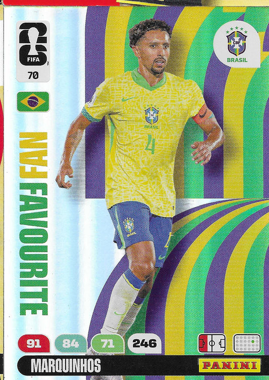 Marquinhos Fan Favorite (70)  - Adrenalyn XL World Cup 2026