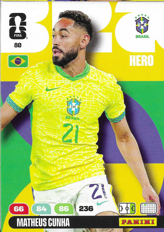 Matheus Cunha Básica (80)  - Adrenalyn XL World Cup 2026