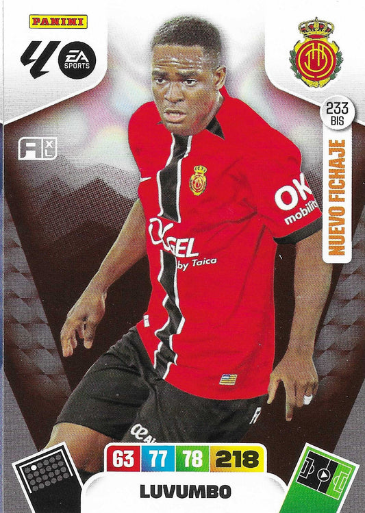 Luvumbo Nuevo Fichaje (233BIS)  - Adrenalyn XL LaLiga 2025/2026