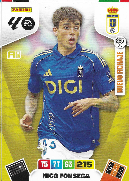 Nico Fonseca Nuevo Fichaje (263BIS)  - Adrenalyn XL LaLiga 2025/2026