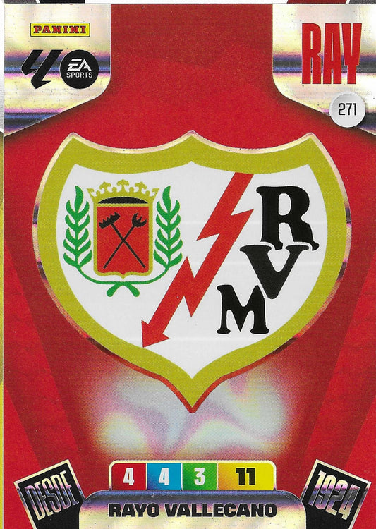 Escudo Rayo Vallecano (271)  - Adrenalyn XL LaLiga 2025/2026
